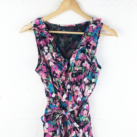 GAP Floral Tie Waist Dress - Picture 2 of 12